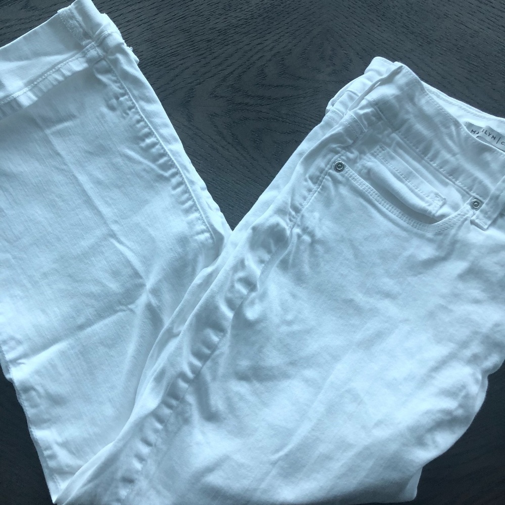 NYDJ Marilyn Crop - Stretch White - 5 pocket